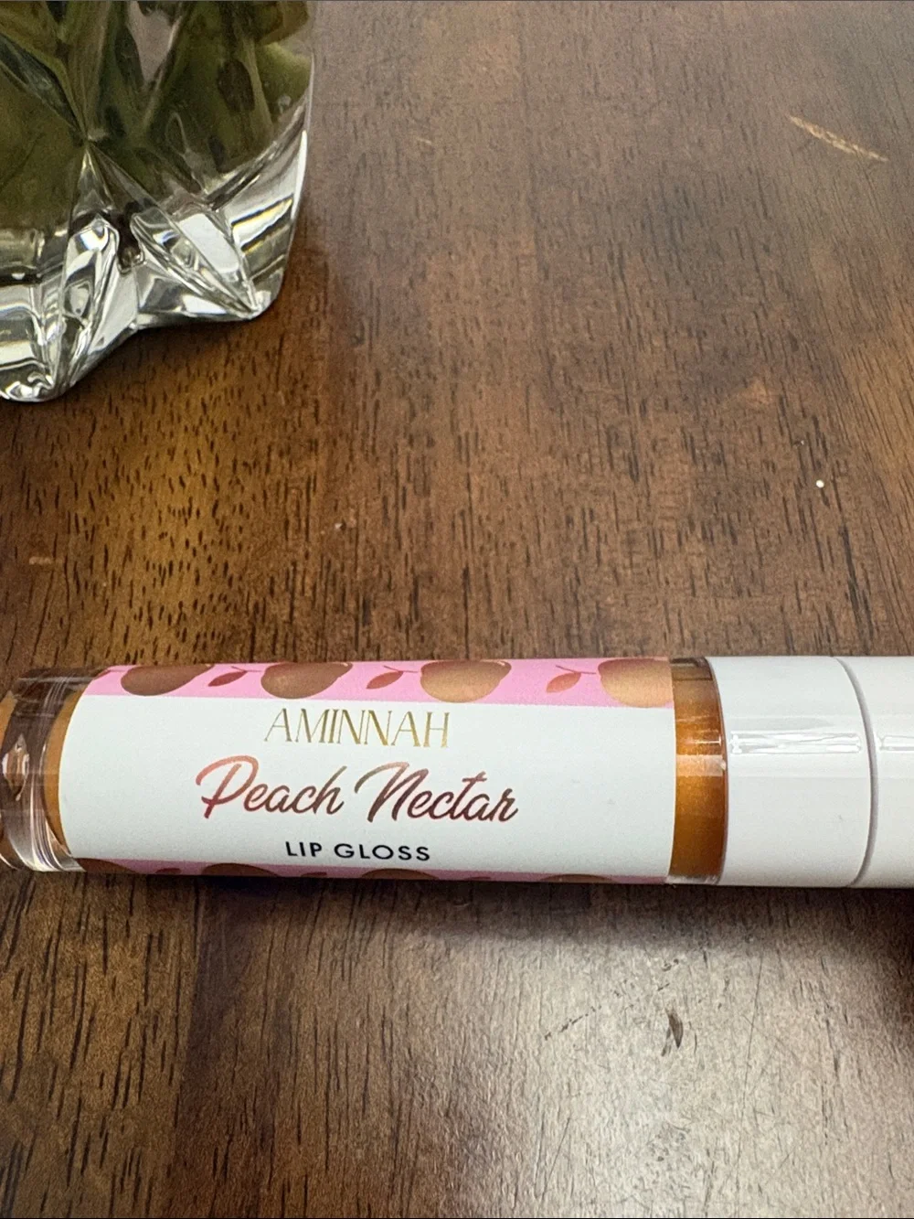 Aminnah Peach Nectar Lip Gloss — Peach Nectar Shade